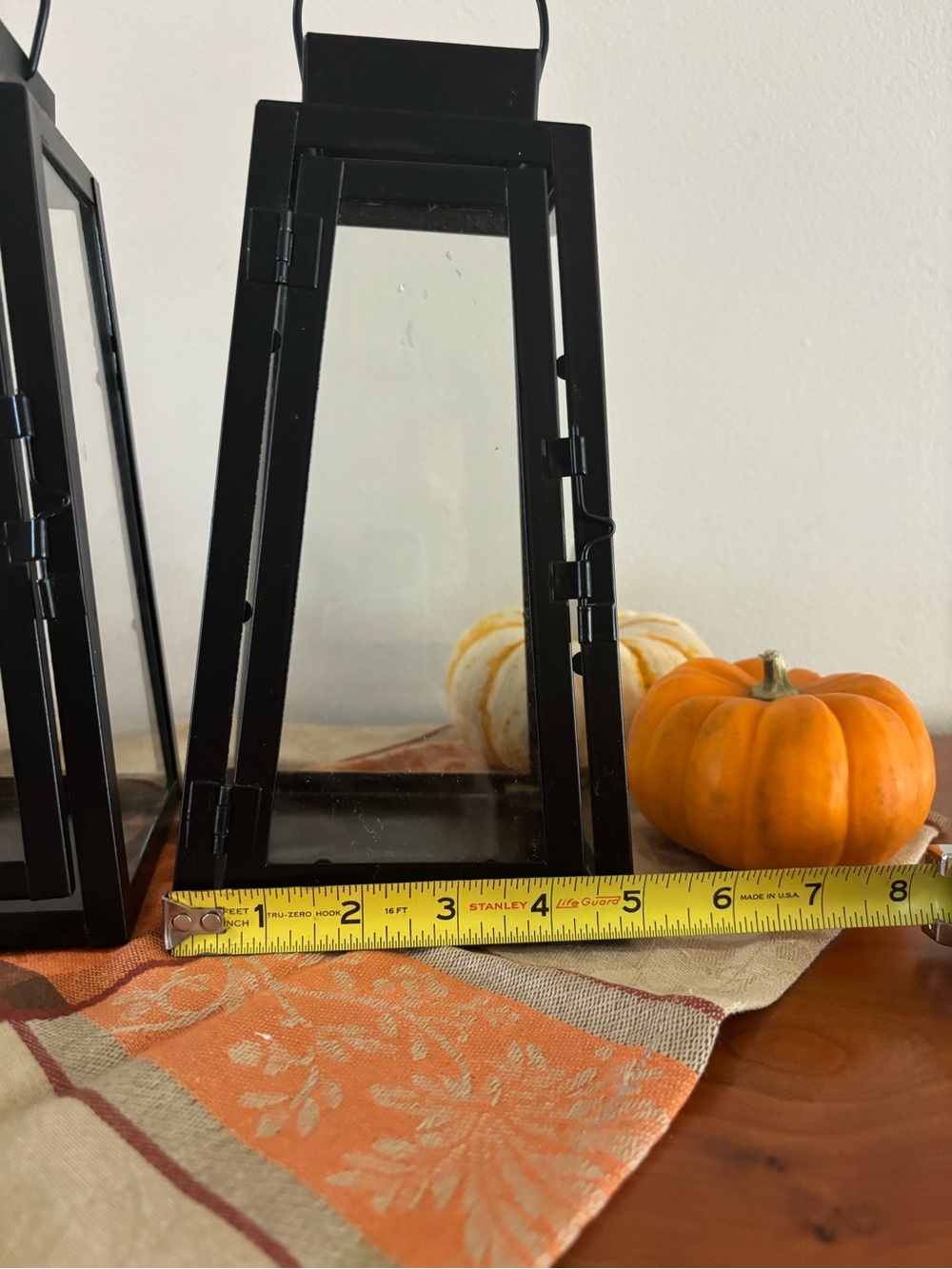Black Metal Lanterns, set of 2